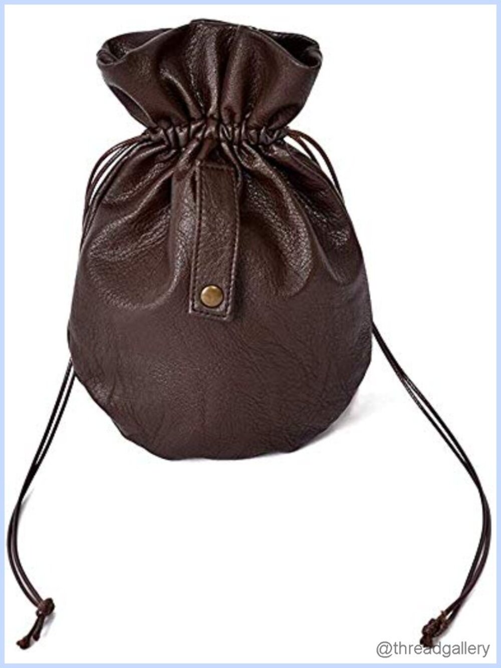 PU Leather Drawstring Pouch Medieval Belt Bag Coin Purse